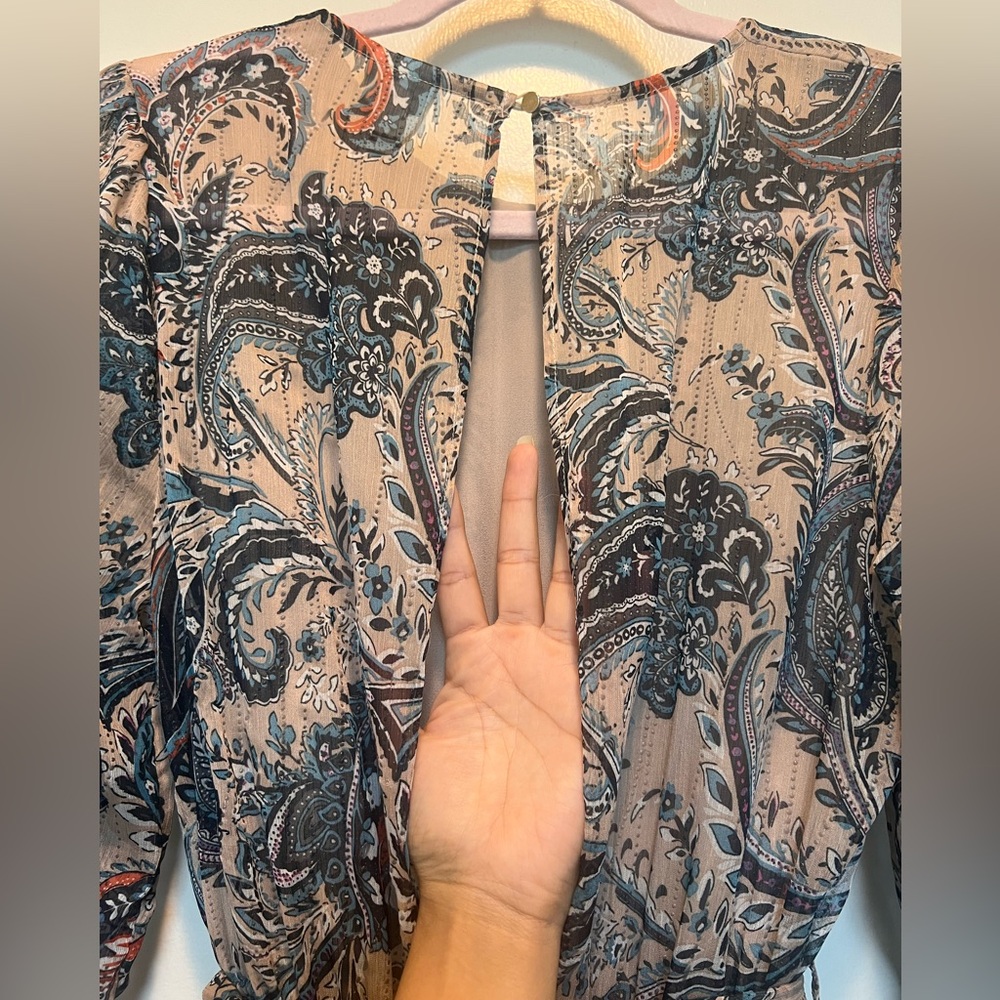 River Island Paisley Print Long Sleeve Dress - Picture 8 of 16